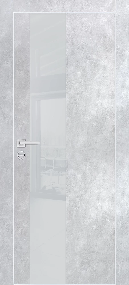 Фото Межкомнатная дверь PX-6  AL кромка с 4-х ст. Серый бетон