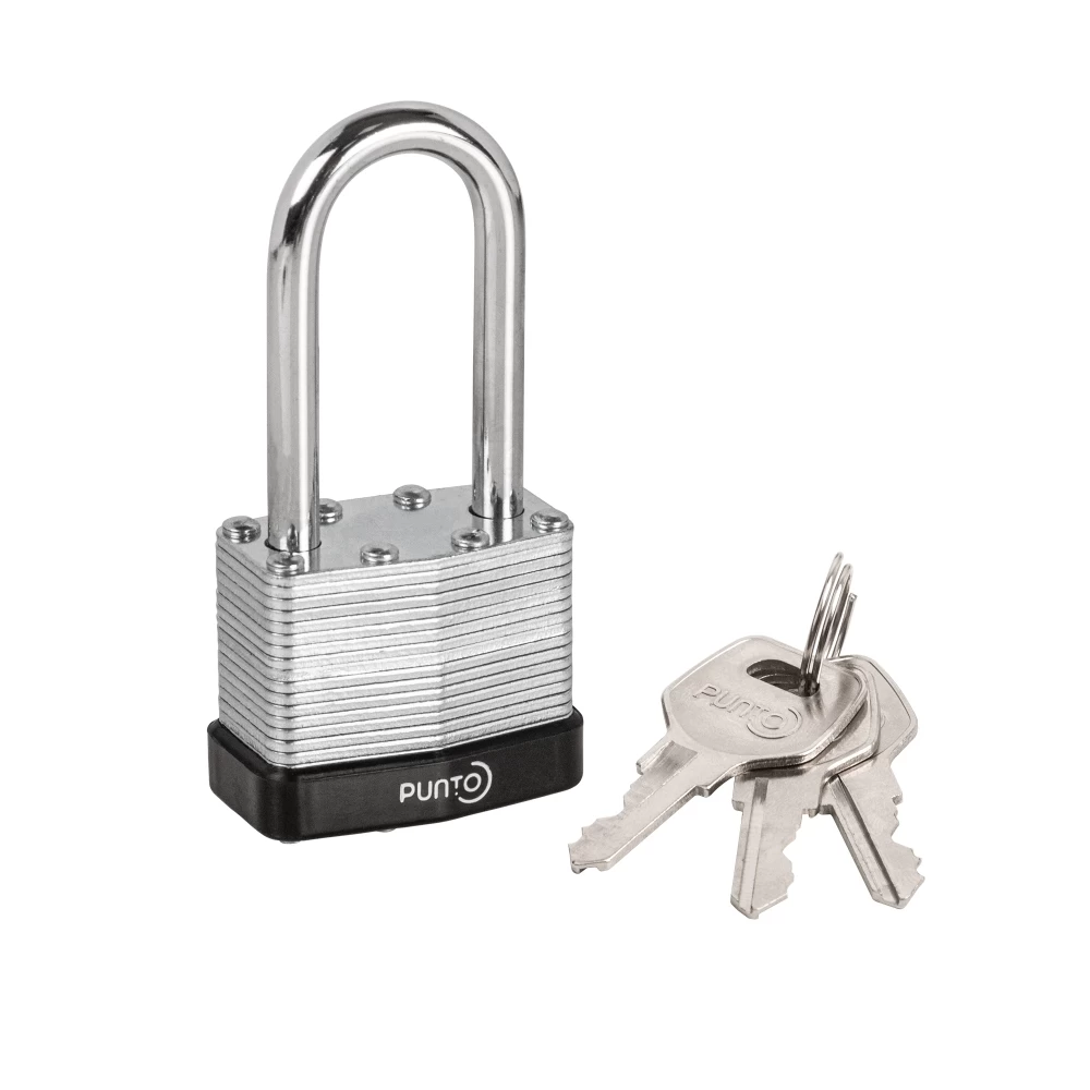 Фото Замок навесной PK-6540L 3 key англ. длинная дужка