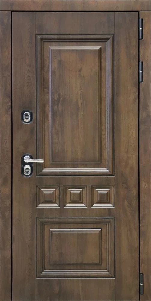 Входная дверь ДвериПРО Аура СБ-1 (ст. белое, 16мм, беленый дуб) DPRO196851 внешняя сторона