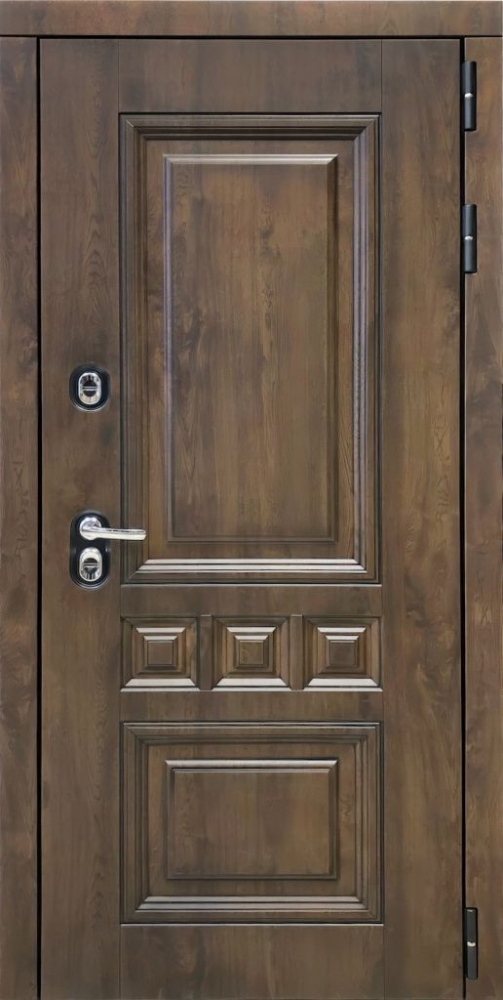 Входная дверь ДвериПРО Аура Алиса (16мм, ПВХ софт грей, зеркало) DPRO196431 внешняя сторона